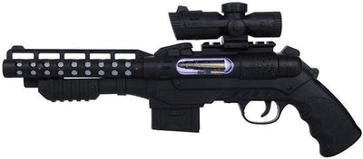 Double Barrel Electric Gun Toy With Laser Lights And Music