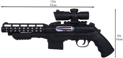 Double Barrel Electric Gun Toy With Laser Lights And Music
