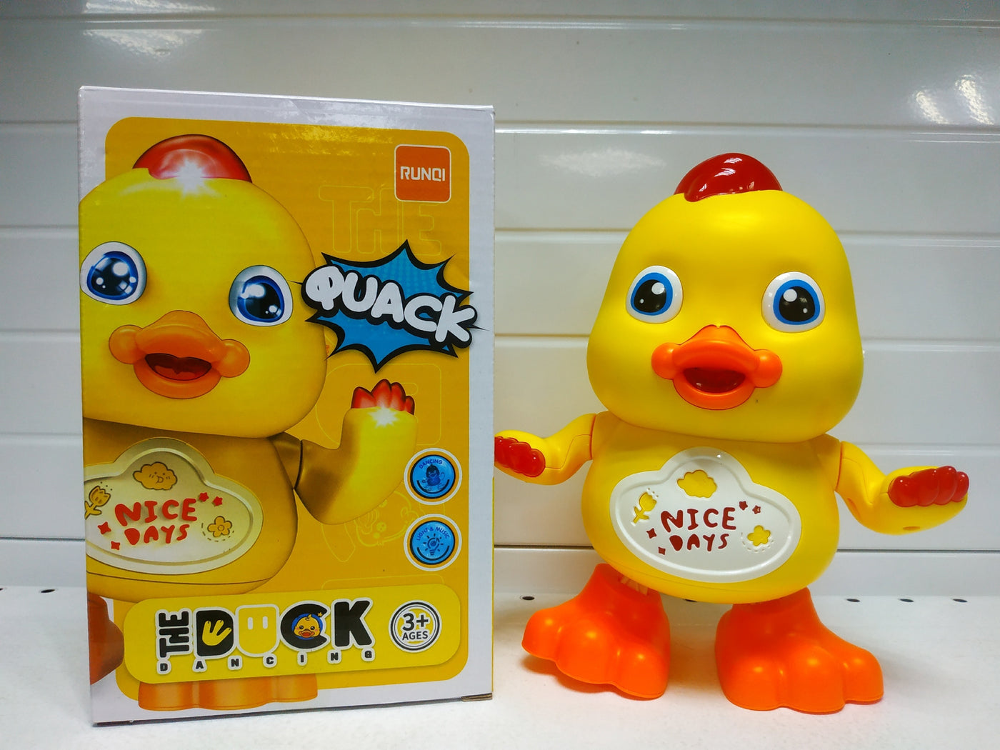 Educational Cartoon Duck Toy - Light, Music & Perfect Gift for Kids