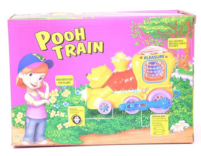 Big Pooh Train Bear - Lighting, Music, Revolving Battery Operated Toy