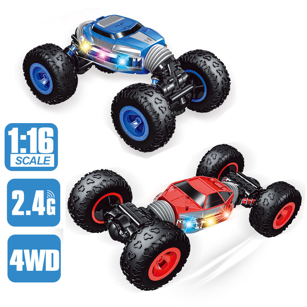 Four-Wheel Drive Dual-Sided Rotating Remote-Controlled Toy Car