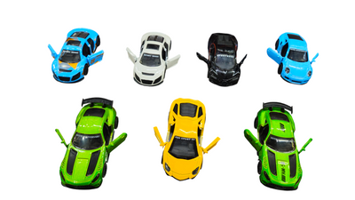 Pack of 12 mixed diecast with pickup truck and police model mixed