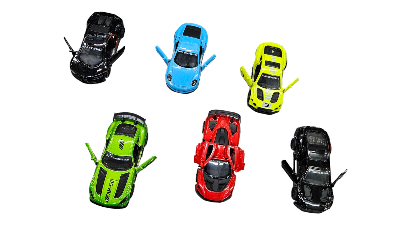 Pack of 12 mixed diecast with pickup truck and police model mixed