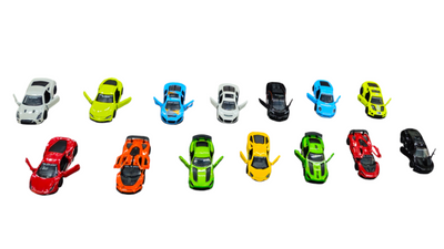 Pack of 12 mixed diecast with pickup truck and police model mixed