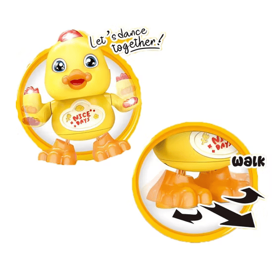 Educational Cartoon Duck Toy - Light, Music & Perfect Gift for Kids