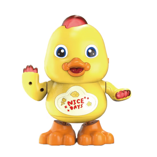 Educational Cartoon Duck Toy - Light, Music & Perfect Gift for Kids