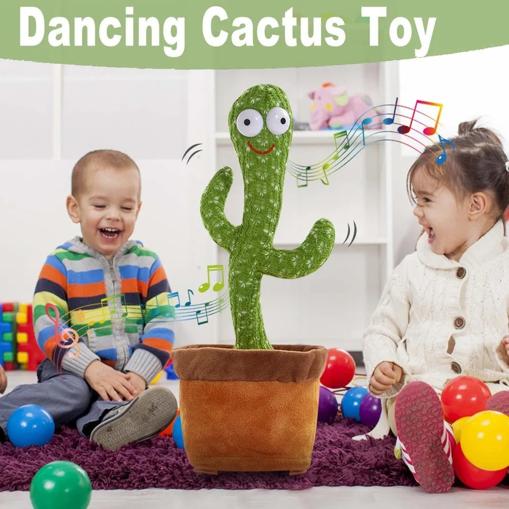 Dancing and Talking Cactus Toy with Music, Recording, and LED Lights