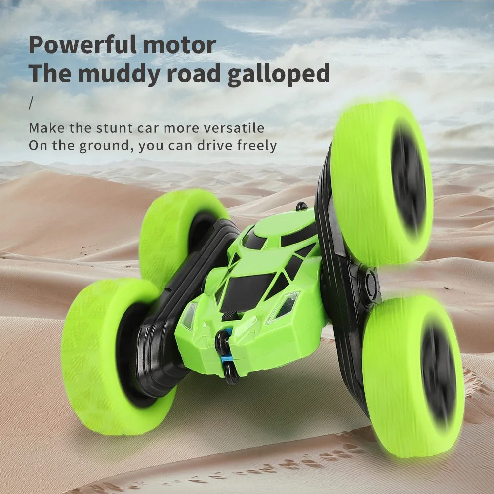 RC Stunt Car – Double Sided Flip, 360° Rotation, 2.4G Remote Control Off-Road Drift Car