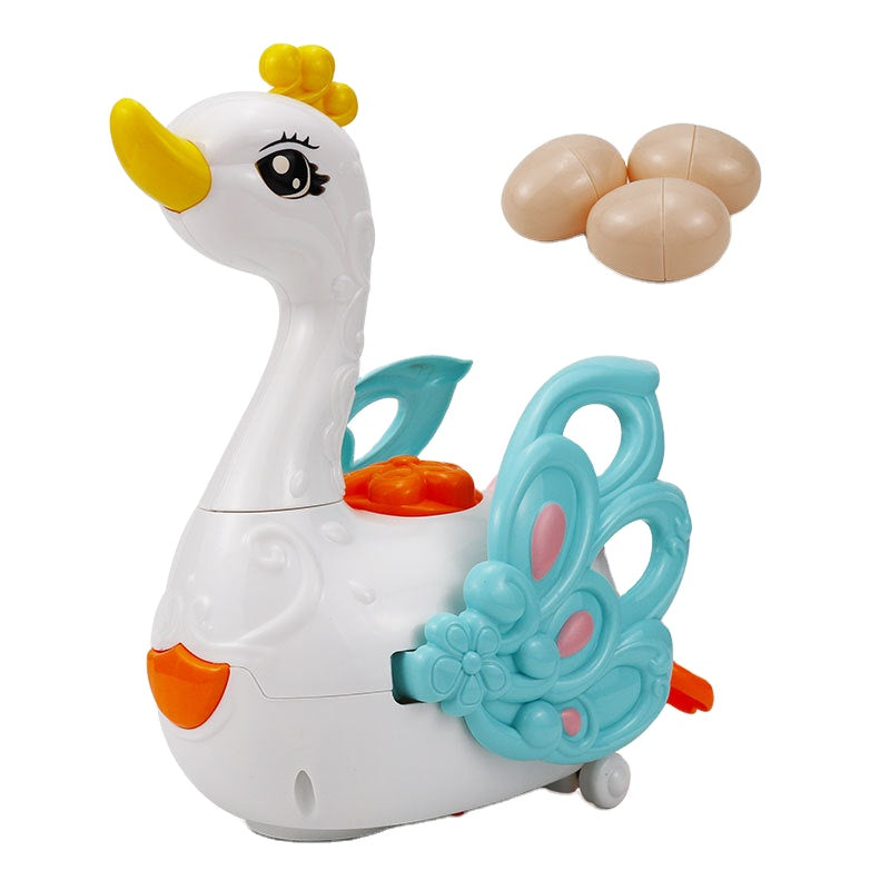 Pepstter Egg-Laying Swan Musical Toy for Kids - Includes 3 Plastic Eggs