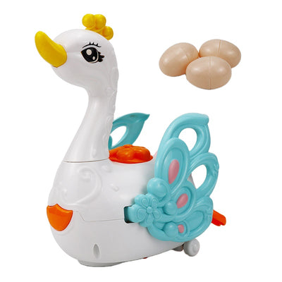 Pepstter Egg-Laying Swan Musical Toy for Kids - Includes 3 Plastic Eggs