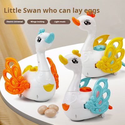 Pepstter Egg-Laying Swan Musical Toy for Kids - Includes 3 Plastic Eggs