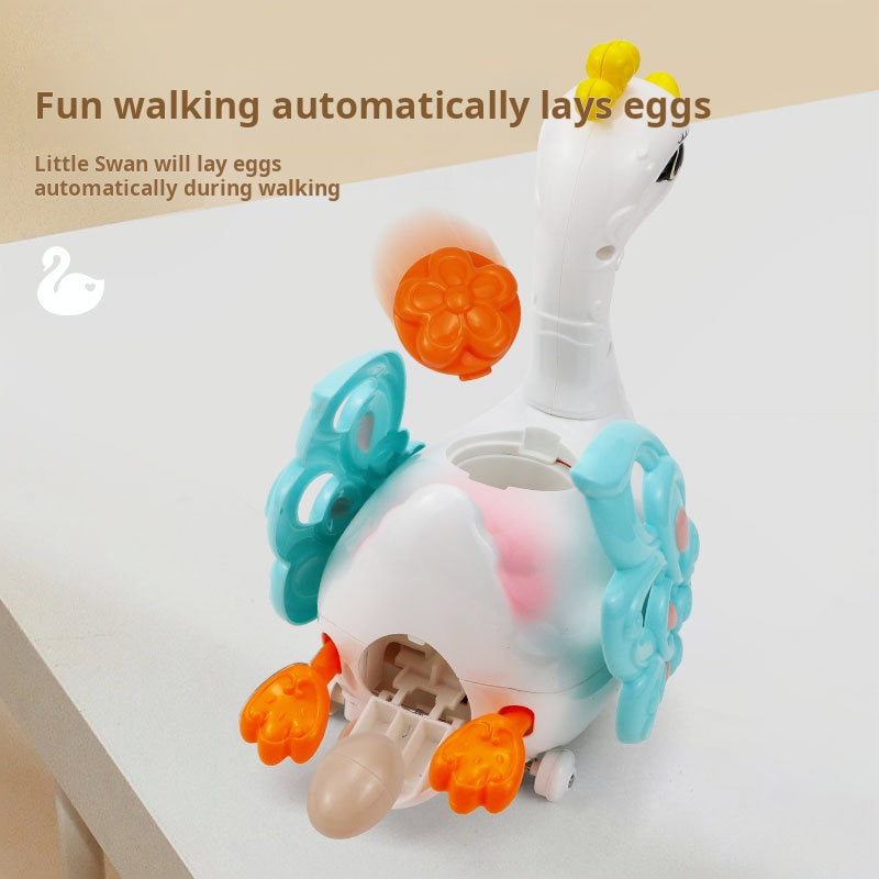 Pepstter Egg-Laying Swan Musical Toy for Kids - Includes 3 Plastic Eggs