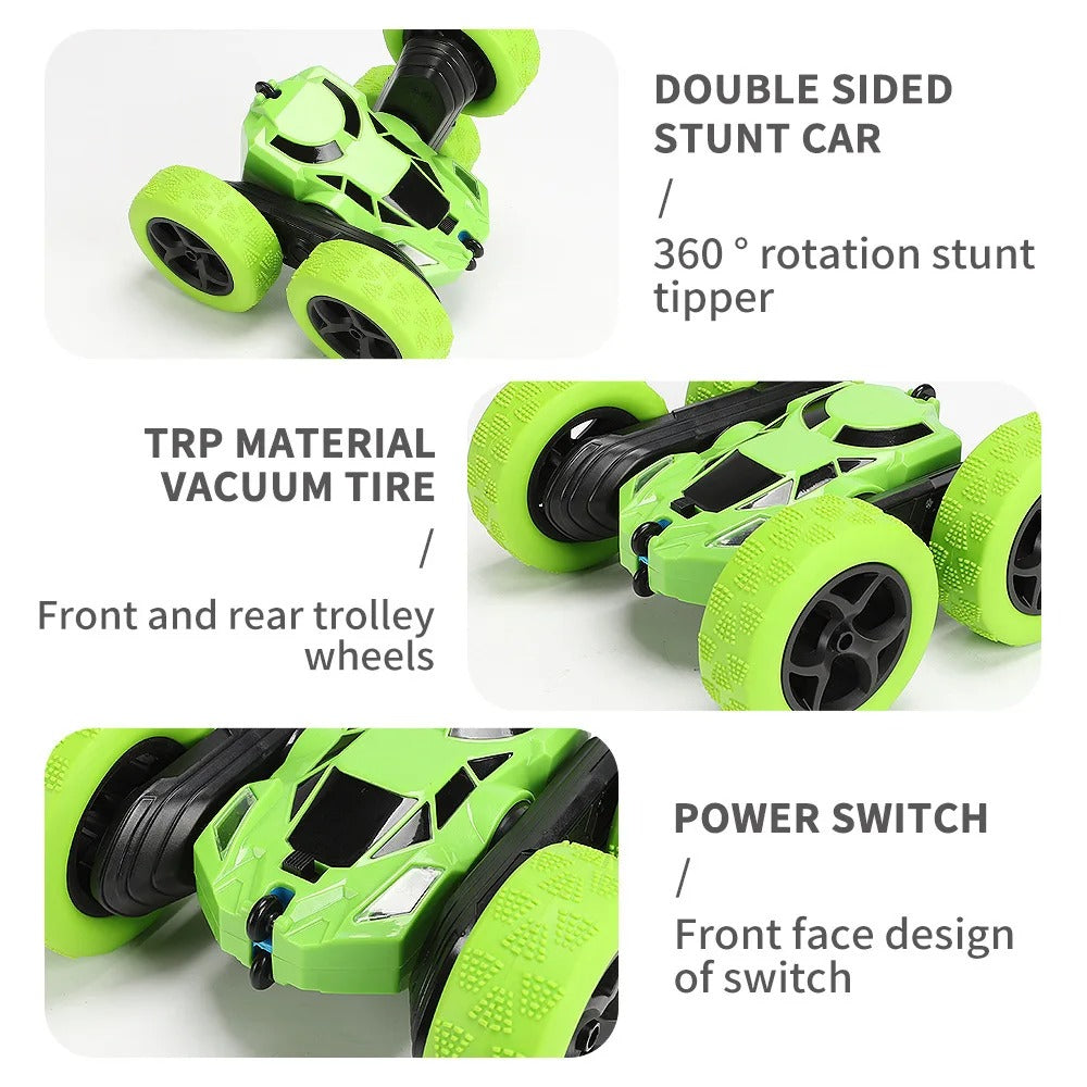 RC Stunt Car – Double Sided Flip, 360° Rotation, 2.4G Remote Control Off-Road Drift Car