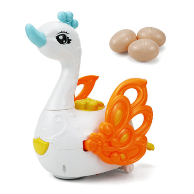 Pepstter Egg-Laying Swan Musical Toy for Kids - Includes 3 Plastic Eggs
