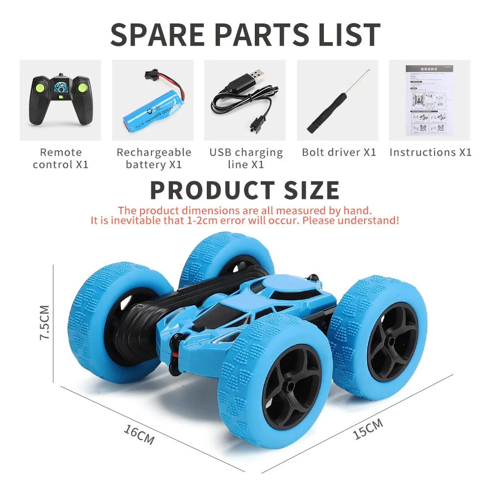 RC Stunt Car – Double Sided Flip, 360° Rotation, 2.4G Remote Control Off-Road Drift Car