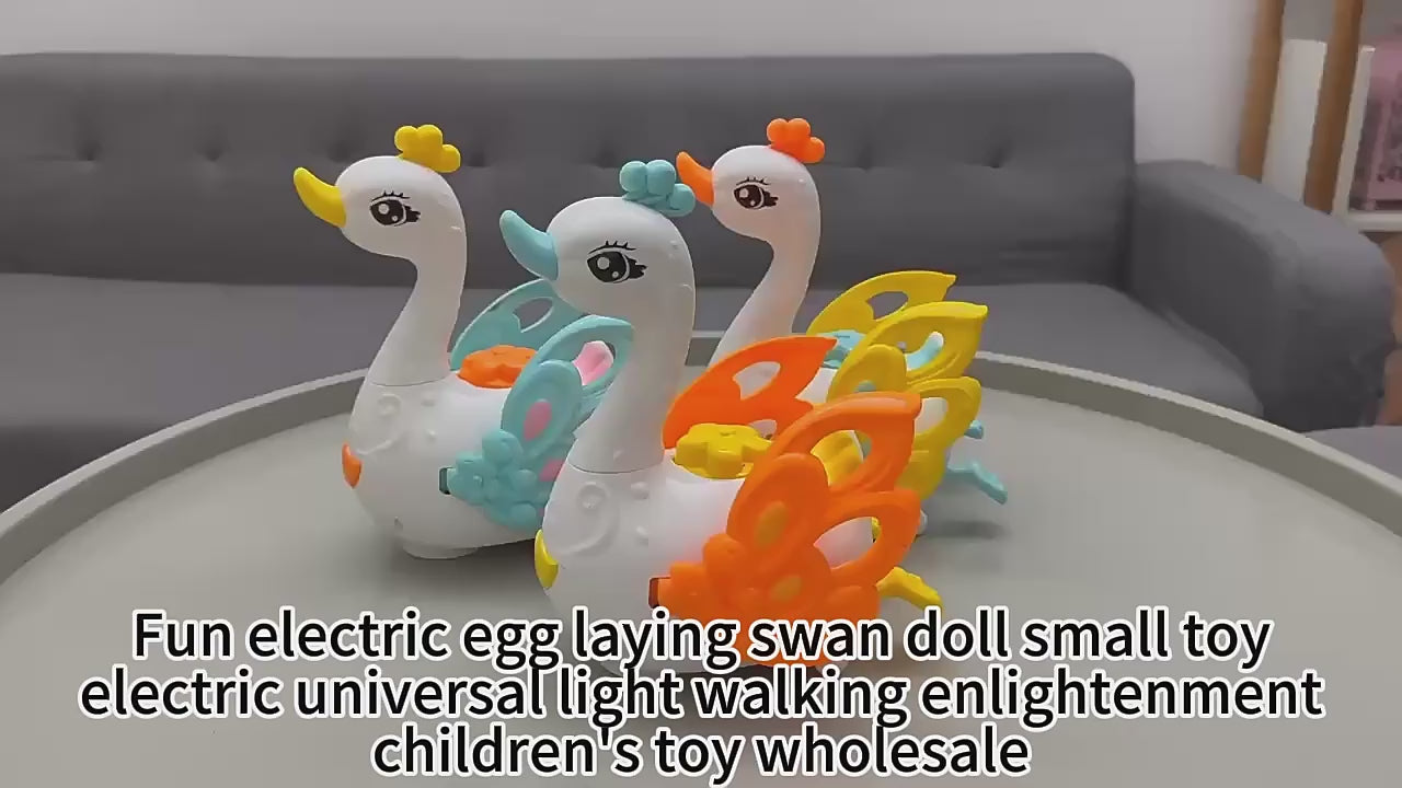 Pepstter Egg-Laying Swan Musical Toy for Kids - Includes 3 Plastic Eggs