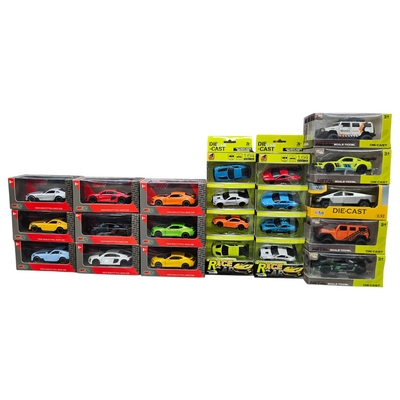 Pack of 12 mixed size and models diecast cars